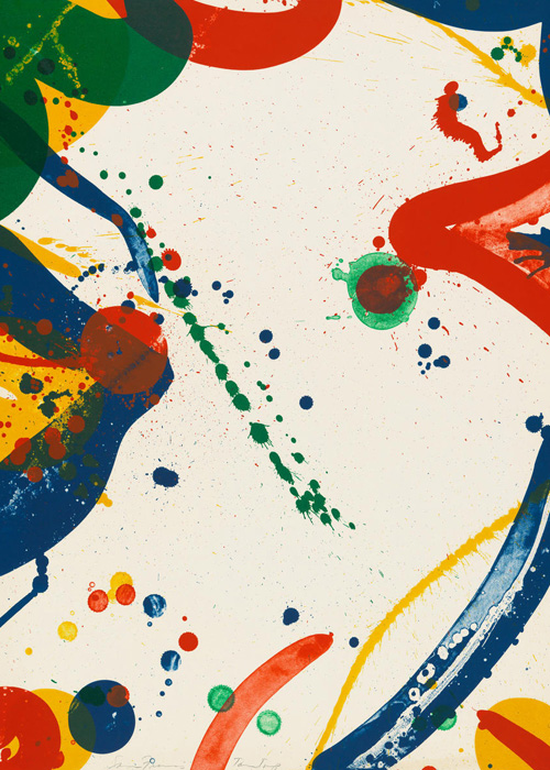 Sam Francis, Green and Red, 1966