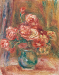 Pierre-Auguste Renoir - Vase of Roses, circa 1890-1900