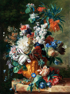 Jan van Huysum - Bouquet of Flowers in an Urn, 1724