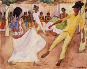 Diego Rivera - Dance in Tehuantepec (Danza en Tehuantepec), 1935