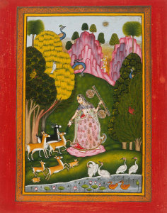 unknown Indian artist - Todi Ragini, Second Wife of Hindol Raga, circa 1775-1800