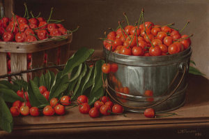 Levi Wells Prentice - Cherries in Bucket (Still Life with Cherries and Pail), 1890