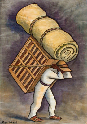 Diego Rivera - Cargador de Petate (Petate Bearer), 1943