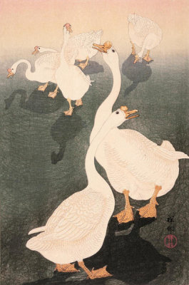 Ohara Shōson - Geese, 1926