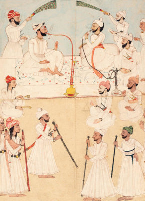 unknown Indian artist - Raja Shamsher Sen of Mandiand Raja Ranjit Sen of Suket, circa 1772-1773