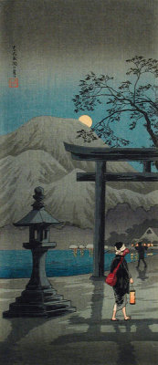 Takahashi Hiroaki - Hakone Lake in Moonlight (Hakone ko no tsuki), circa 1925-1926