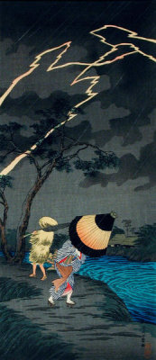 Takahashi Hiroaki - Thunderstorm at Tateishi (Tateishi no raiu), circa 1924-1925