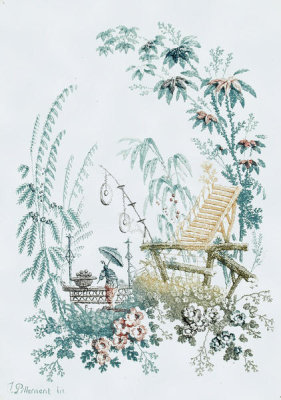 Jean Baptiste Pillement (France, 1728–1808) with Anne Allen - Chinoiserie Design (Bridge); Nouvelle Suite de Cahiers Chinois à l'usage des dessinateurs et des Peintres, circa 1798