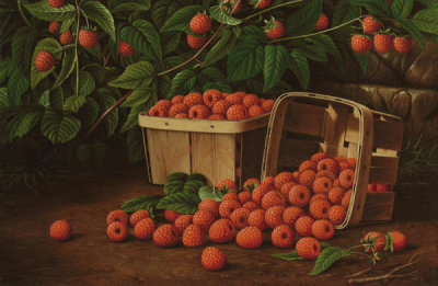 Levi Wells Prentice - Raspberries in Basket (Raspberries and Baskets), 1890