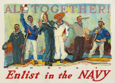 Henry Reuterdahl - All Together! Enlist In the Navy, 1917