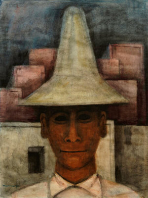 Rufino Tamayo - Man with Tall Hat (Hombre con sombrero alto), circa 1930
