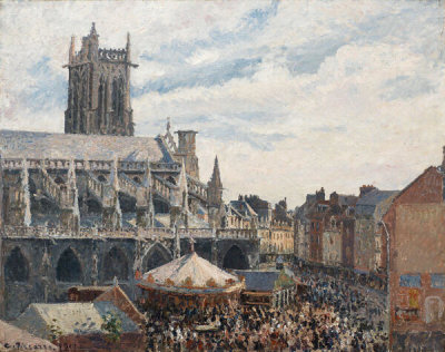 Camille Pissarro - The Fair outside the Church Saint-Jacques, Dieppe, 1901
